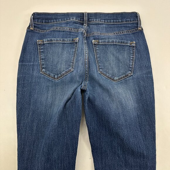 Old Navy Curvy Mid Rise Bootcut Women's size 4P Dark Wash Blue Denim Jeans - Picture 6 of 6